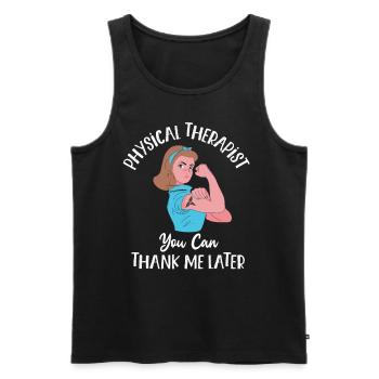 Physical Therapist Therapy - Männer Premium Bio Tank Top - Schwarz - Vorne - AI Model Male 178 light (178cm)