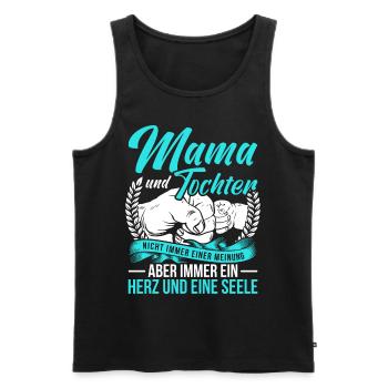 Mutter Mama Und Tochter Nicht Immer Einer Meinung - Männer Premium Bio Tank Top - Schwarz - Vorne - AI Model Male 178 light (178cm)