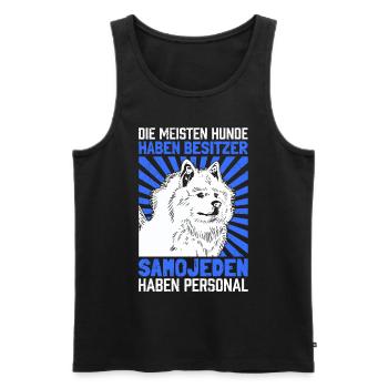 Samojeden haben Personal Samojede Schlittenhund - Männer Premium Bio Tank Top - Schwarz - Vorne - Michal (187cm)