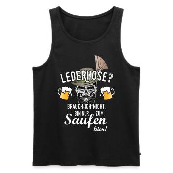 Saufen Bier trinken Sprüche Bayern Bua - Männer Premium Bio Tank Top - Schwarz - Vorne - AI Model Male 178 light (178cm)