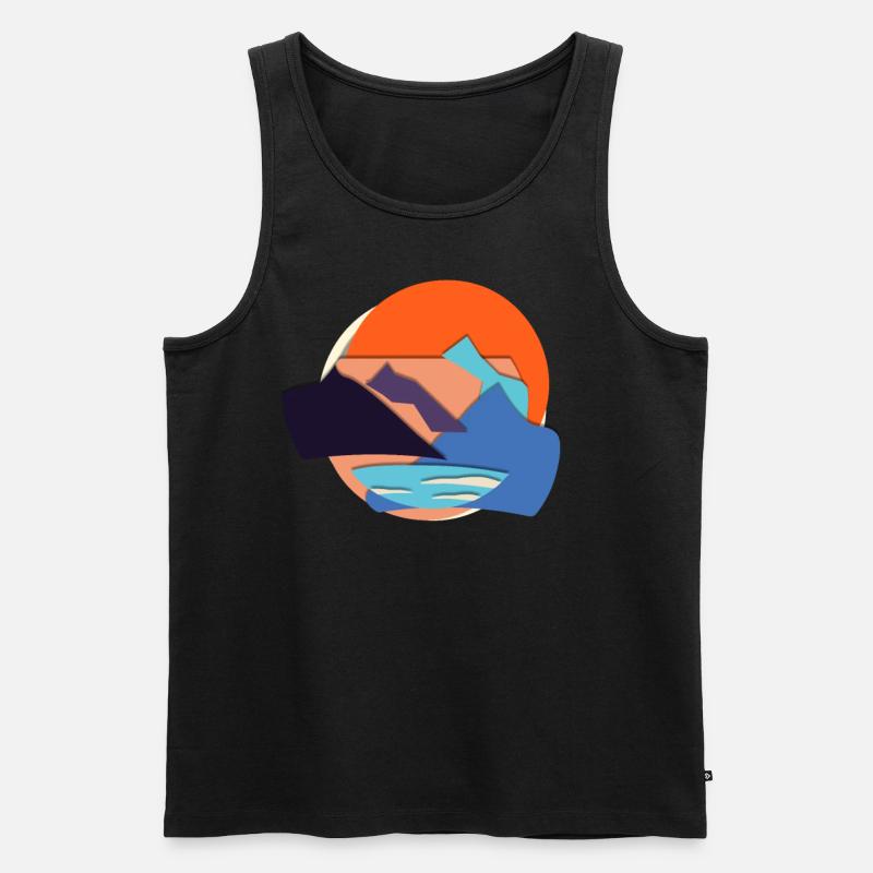 Abstrakt - Männer Premium Bio Tank Top - Schwarz