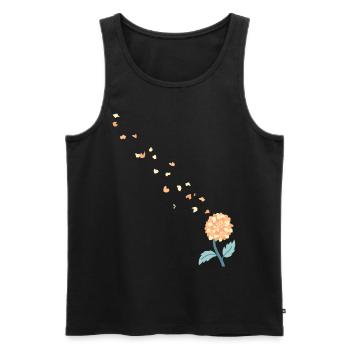 Fleur - Débardeur bio Premium Homme - noir - Devant - Michal (187cm)