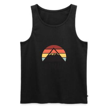 Wandern Wanderwoman - Männer Premium Bio Tank Top - Schwarz - Vorne - Michal (187cm)