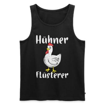 Huhn - Männer Premium Bio Tank Top - Schwarz - Vorne - Michal (187cm)