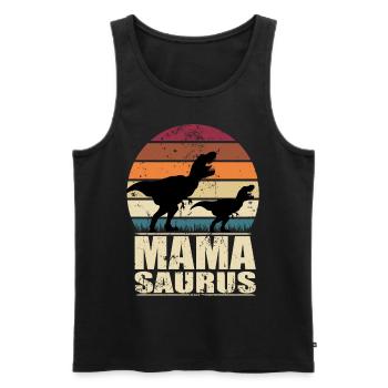 Mamasaurus Rex Mother Dinosaur Families Dino - Men's Premium Organic Tank Top - black - Front - Michal (187cm)