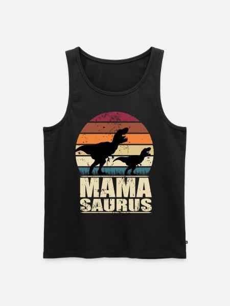 Mamasaurus Rex Mère Dinosaures Familles Dino - Débardeur bio Premium Homme - noir