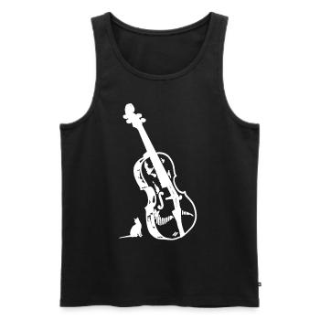 Cats Guitars Musicians Guitarist Guitar Player - Men's Premium Organic Tank Top - black - Front - Michal (187cm)