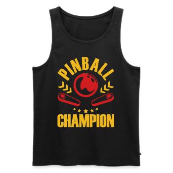 Flipper Champion Vintage Flipper Gamer - Männer Premium Bio Tank Top - Schwarz - Vorne - AI Model Male 178 light (178cm)