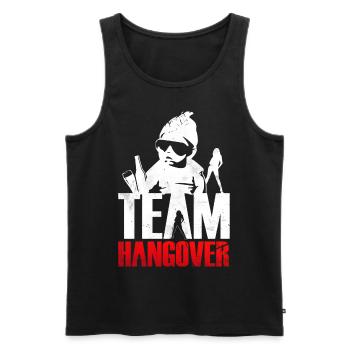Team Hangover Männer JGA Shirts Herren Party Baby - Männer Premium Bio Tank Top - Schwarz - Vorne - Michal (187cm)