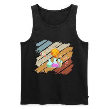 chemistry - Men's Premium Organic Tank Top - black - Front - AI Model Male 178 light (178cm)