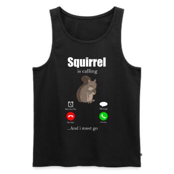 Squirrel Tshirt Chipmunk Squirrel Nut - Men's Premium Organic Tank Top - black - Front - AI Model Male 178 light (178cm)