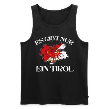 Es gibt nur ein Tirol & Südtirol Tiroler Patriot - Männer Premium Bio Tank Top - Schwarz - Vorne - Michal (187cm)
