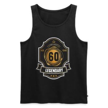 60. Geburtstag 60 Jahre Whiskey Whisky Label - Männer Premium Bio Tank Top - Schwarz - Vorne - Michal (187cm)