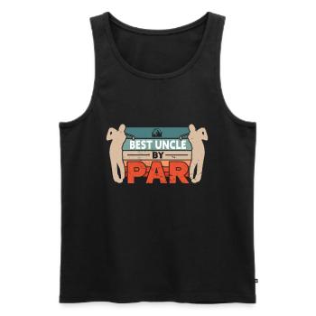Golf Best Uncle By Par - Männer Premium Bio Tank Top - Schwarz - Vorne - AI Model Male 178 light (178cm)