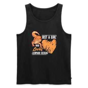 Leopard Gecko - Männer Premium Bio Tank Top - Schwarz - Vorne - AI Model Male 178 light (178cm)
