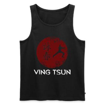 Ving Tsun Sports de combat - Débardeur bio Premium Homme - noir - Devant - AI Model Male 178 light (178cm)