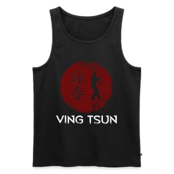 Ving Tsun Sports de combat - Débardeur bio Premium Homme - noir - Devant - AI Model Male 178 light (178cm)