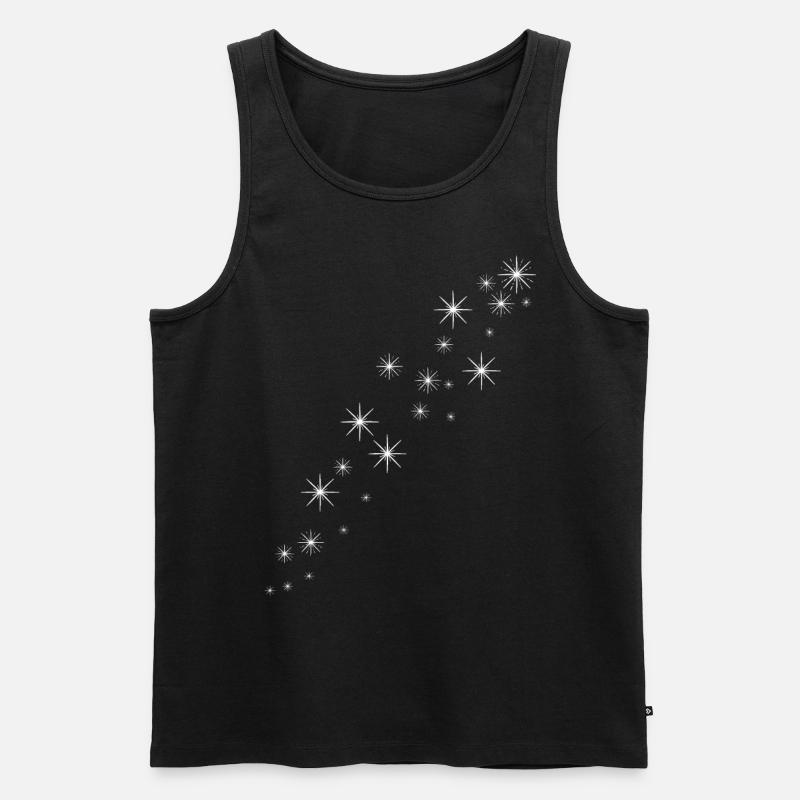 Sterne - Männer Premium Bio Tank Top - Schwarz