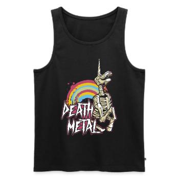 Death Metal Heavy Hardrock - Männer Premium Bio Tank Top - Schwarz - Vorne - AI Model Male 178 light (178cm)