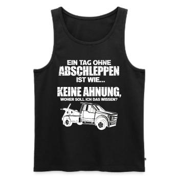 Lustiges Abschlepper Abschleppdienst LKW - Männer Premium Bio Tank Top - Schwarz - Vorne - Michal (187cm)