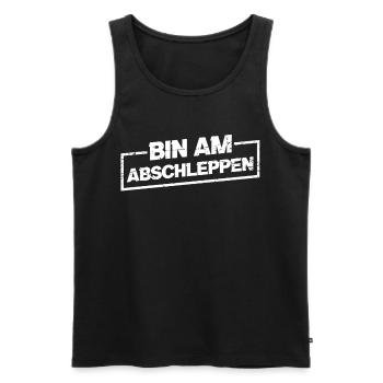 Lustiges Abschlepper Abschleppdienst LKW - Männer Premium Bio Tank Top - Schwarz - Vorne - Michal (187cm)