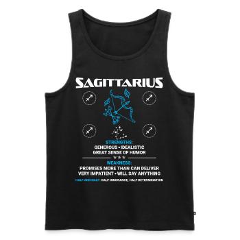 Sagittarius Zodiac Sign Astrology - Men's Premium Organic Tank Top - black - Front - Michal (187cm)