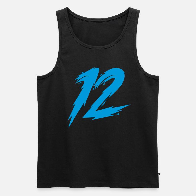 12 - Männer Premium Bio Tank Top - Schwarz