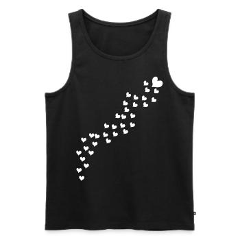 Cœurs - Débardeur bio Premium Homme - noir - Devant - Michal (187cm)