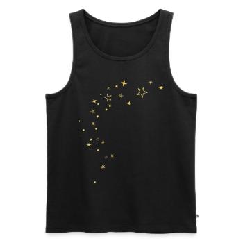 stars - Men's Premium Organic Tank Top - black - Front - Michal (187cm)
