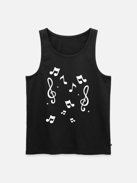 Musique Notes musicales - Débardeur bio Premium Homme - noir