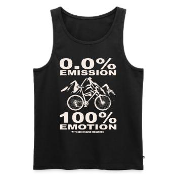 Bicycle Cyclists Mountain bike Cycling - Men's Premium Organic Tank Top - black - Front - AI Model Male 178 light (178cm)