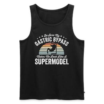 Magen Bypass Operation Genesung Geschenk - Männer Premium Bio Tank Top - Schwarz - Vorne - Michal (187cm)