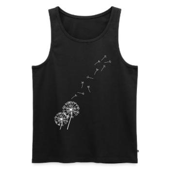 Pissenlit pissenlit - Débardeur bio Premium Homme - noir - Devant - Michal (187cm)