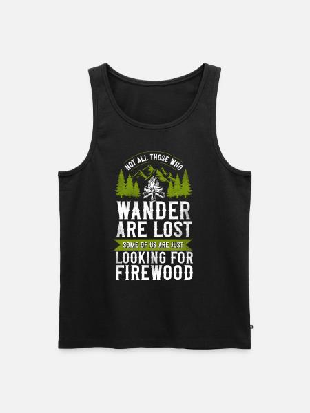 Camping Looking For Firewood - Men's Premium Organic Tank Top - black