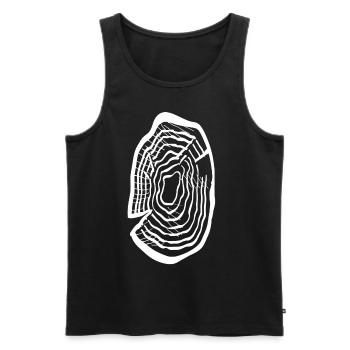 Holzscheibe - Männer Premium Bio Tank Top - Schwarz - Vorne - AI Model Male 178 light (178cm)