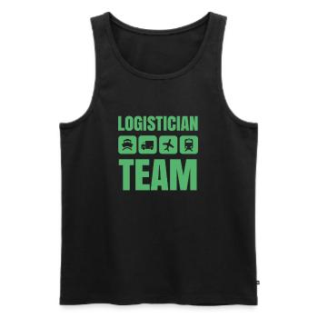 Logistiker Team Spedition Logistikerin Logistik - Männer Premium Bio Tank Top - Schwarz - Vorne - AI Model Male 178 light (178cm)