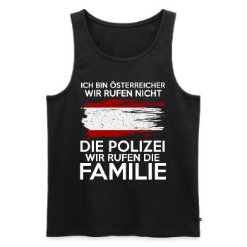 Österreichische Familie Österreich Österreicher - Männer Premium Bio Tank Top - Schwarz - Vorne - Michal (187cm)
