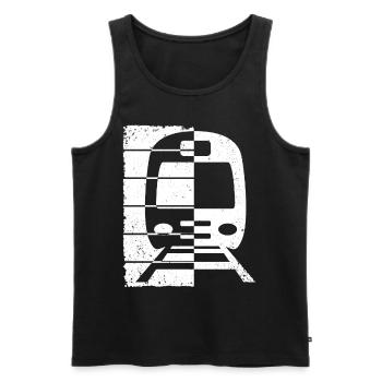 Train Railway Railway Trains Train drivers - Men's Premium Organic Tank Top - black - Front - Michal (187cm)