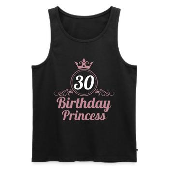 30th Birthday 30 years 30s Birthday Princess - Men's Premium Organic Tank Top - black - Front - AI Model Male 178 light (178cm)