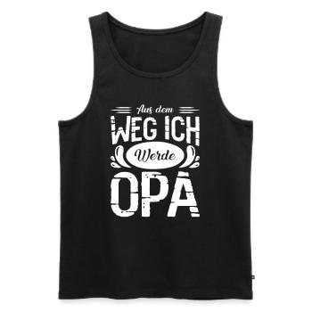 Aus dem Weg Ich werde Opa Baby - Männer Premium Bio Tank Top - Schwarz - Vorne - Michal (187cm)