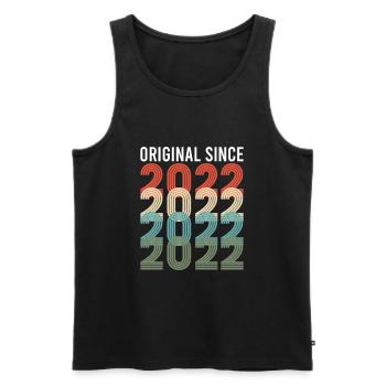 Vintage Original Since 2022 Geburtstag Geburtsjahr - Männer Premium Bio Tank Top - Schwarz - Vorne - Michal (187cm)