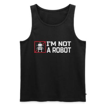 Roboter I'm Not A Robot - Männer Premium Bio Tank Top - Schwarz - Vorne - AI Model Male 178 light (178cm)