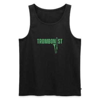Trombonist trombones trombone trombone player - Men's Premium Organic Tank Top - black - Front - AI Model Male 178 light (178cm)
