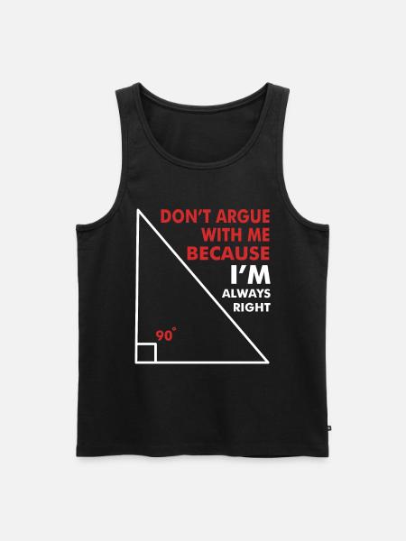 Matematiklærer siger - Matematik Joke fra læreren - Herre Premium økologisk tanktop - sort