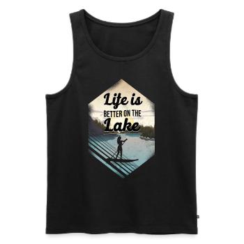 SUP Paddleboard Life Is Better On - Débardeur bio Premium Homme - noir - Devant - Michal (187cm)
