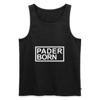 Paderborn Box - Débardeur bio Premium Homme - noir - Devant - AI Model Male 178 light (178cm)