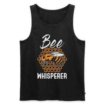 Bee Whisperer - Men's Premium Organic Tank Top - black - Front - AI Model Male 178 light (178cm)