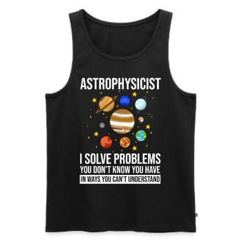 Astrophysiker Astrophysik Astronomie Teleskop - Männer Premium Bio Tank Top - Schwarz - Vorne - AI Model Male 178 light (178cm)