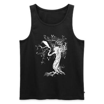 Rabe Horror Pest - Männer Premium Bio Tank Top - Schwarz - Vorne - Michal (187cm)