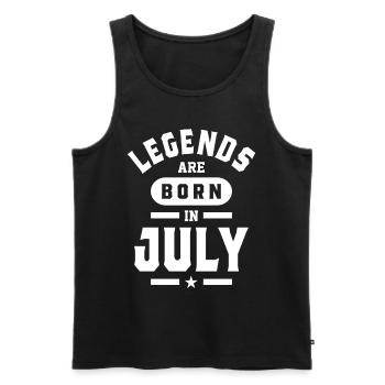 Légendes sont nés en Juillet Anniversaire - Débardeur bio Premium Homme - noir - Devant - Michal (187cm)